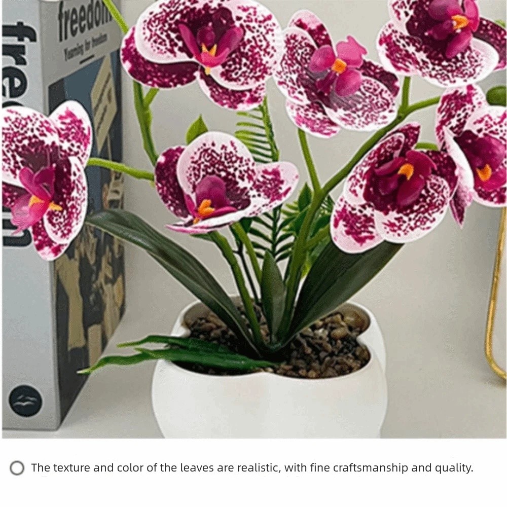 Fiddle Leaf Fig - Multi-Bloom Simulated Butterfly Orchid DIY Faux