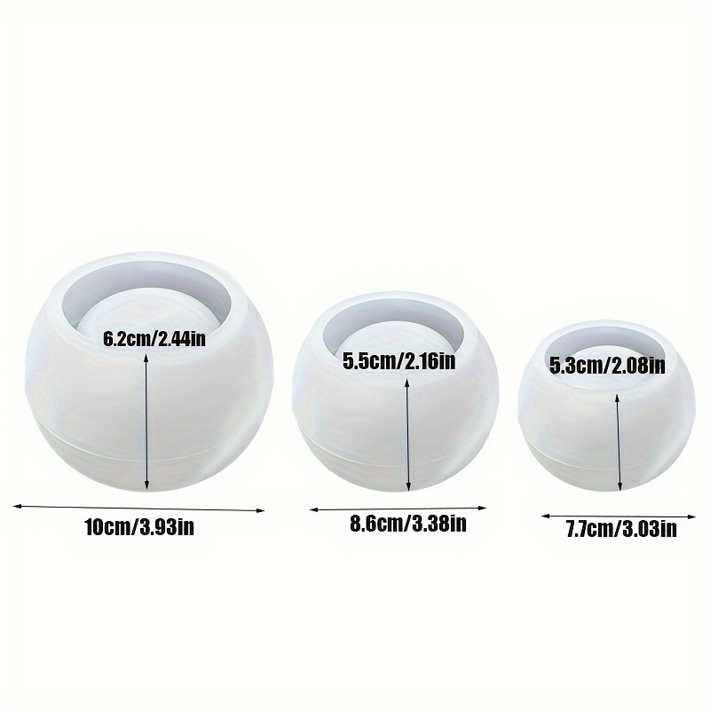 3pcs-Round Flower Pot Silicone - огляд і ціна Succulent Set