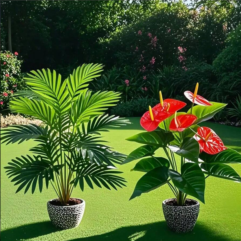2sets Large Artificial Palm Pl - огляд і ціна Fiddle Leaf Fig