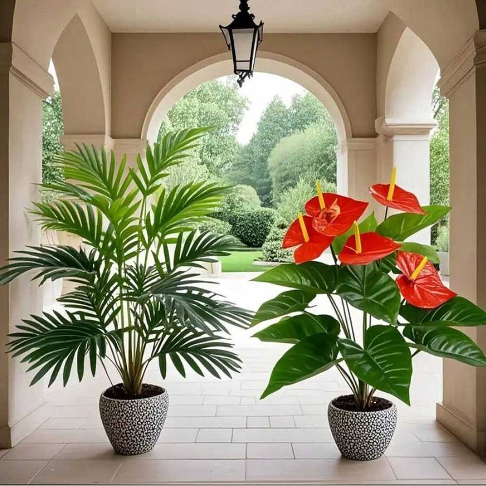 2sets Large Artificial Palm Pl - огляд і ціна Fiddle Leaf Fig